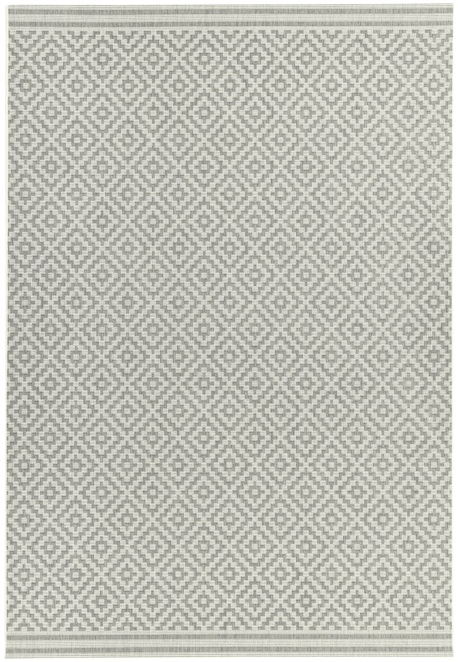  Asiatic Carpets-Asiatic Carpets Patio Machine Woven Rug Diamond Grey - 160 x 230cm-Grey, Silver 229 