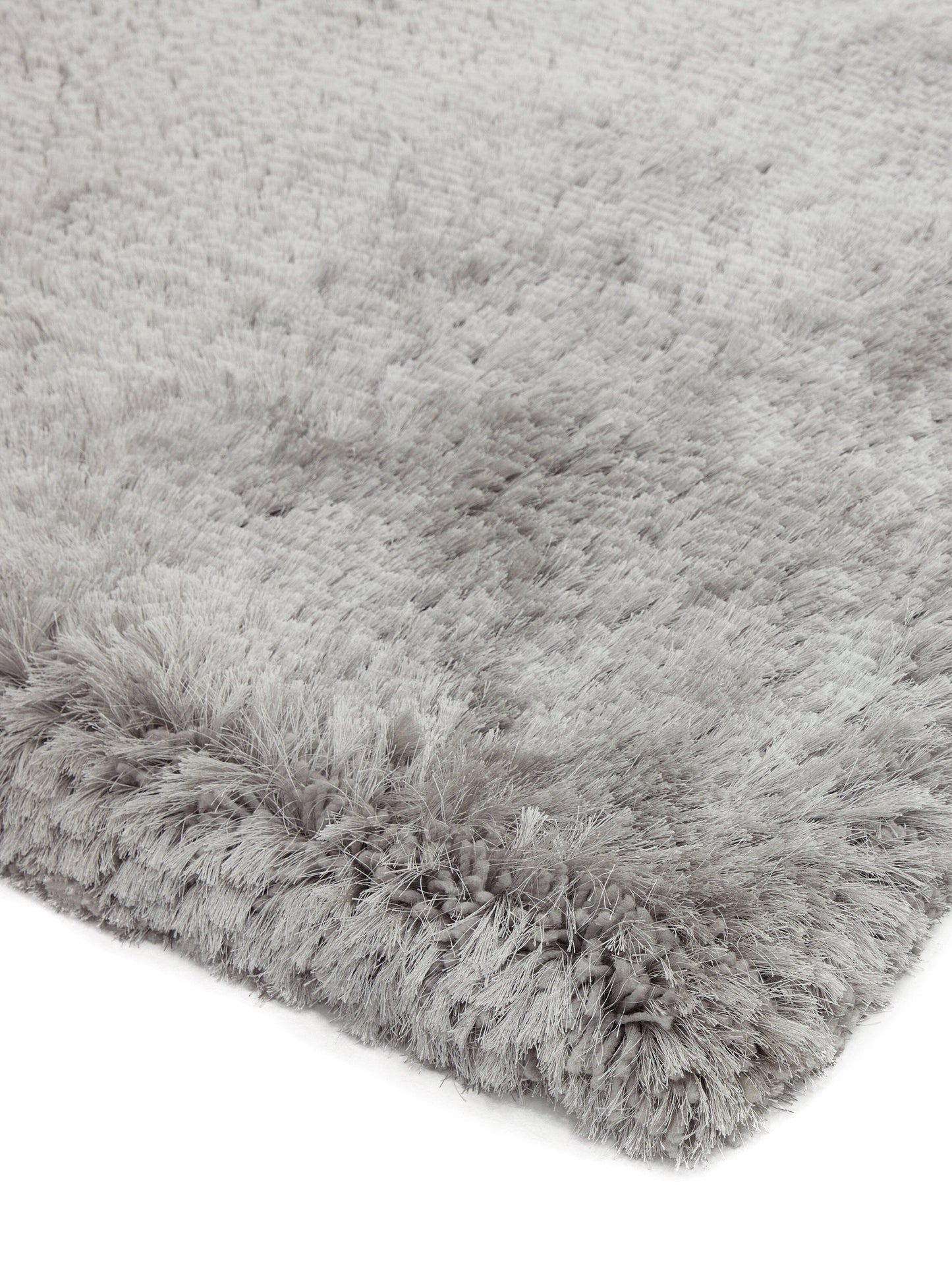 Asiatic Carpets Plush Hand Woven Rug Silver - 140 x 200cm