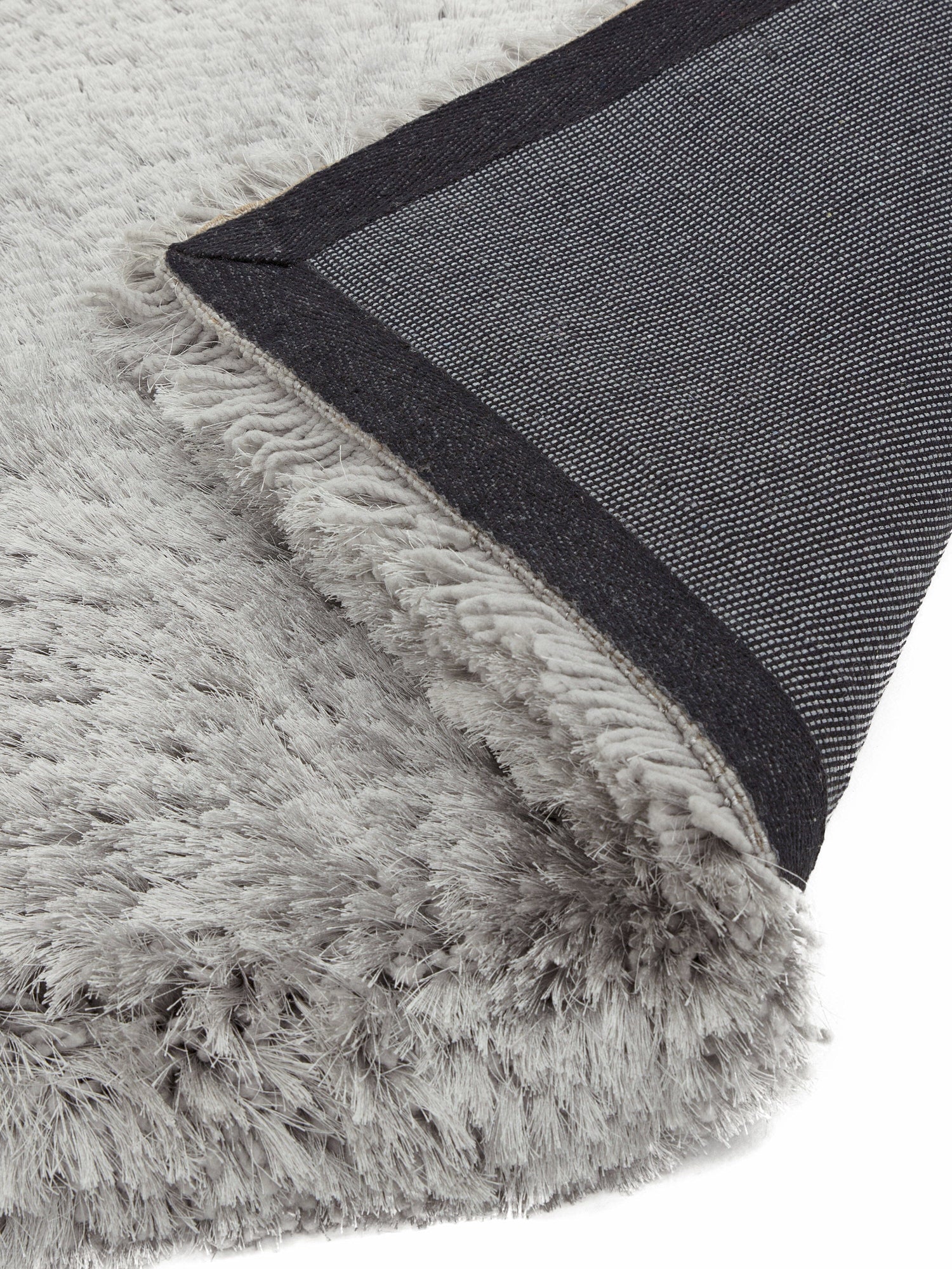  Asiatic Carpets-Asiatic Carpets Plush Hand Woven Rug Silver - 160 x 230cm-Grey, Silver 429 