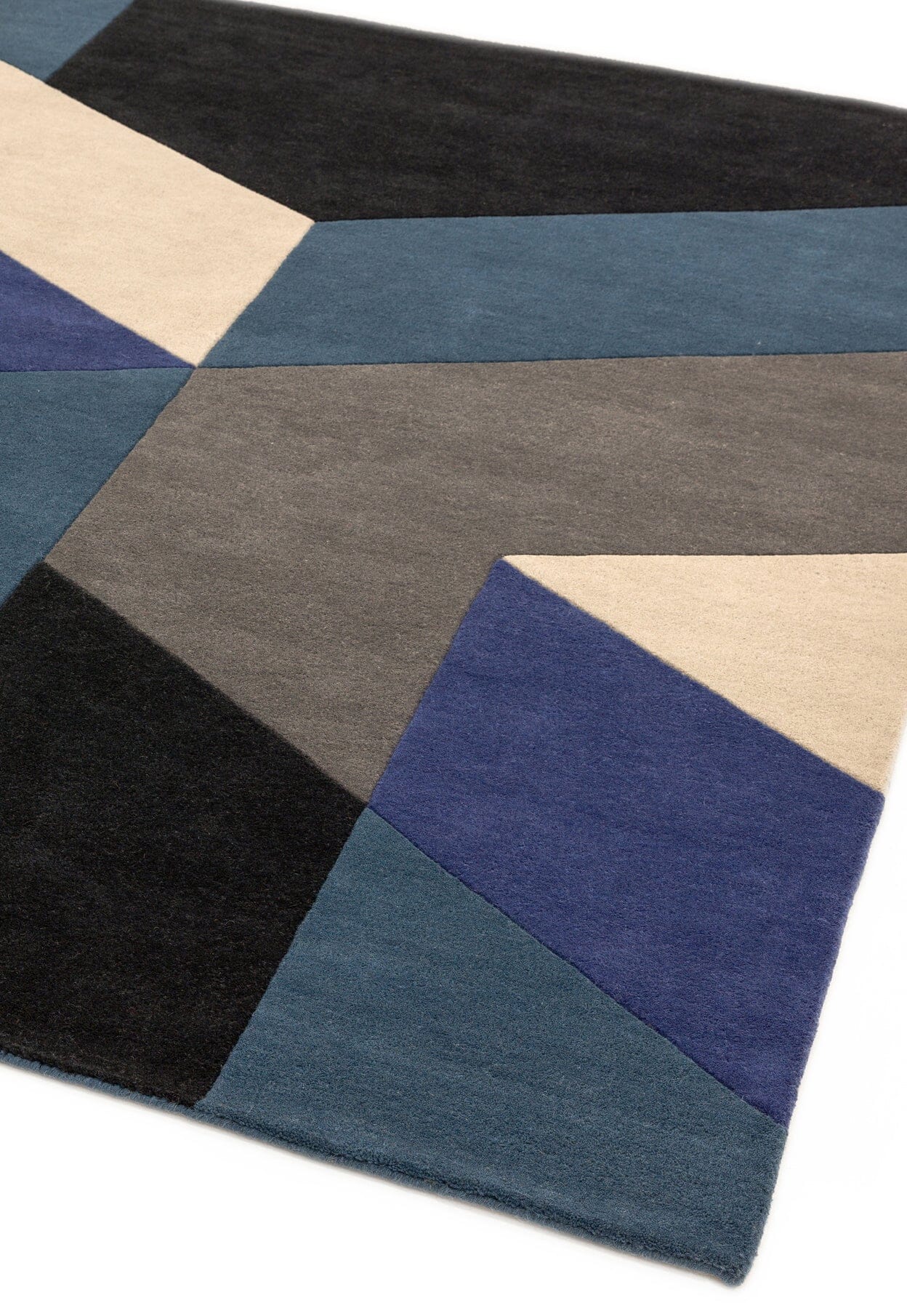  Asiatic Carpets-Asiatic Carpets Reef Handtufted Rug Big Geo Blue - 200 x 290cm-Multicoloured 629 