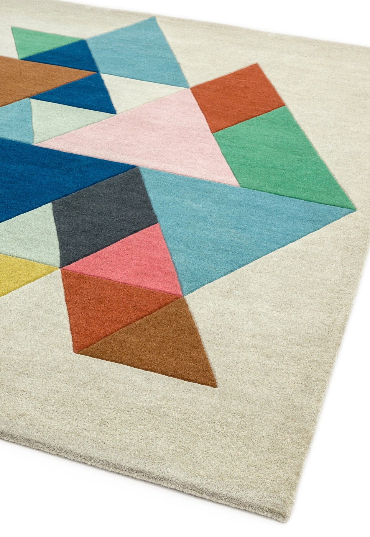  Asiatic Carpets-Asiatic Carpets Reef Handtufted Rug Triangle Multi - 120 x 170cm-Multicoloured 005 