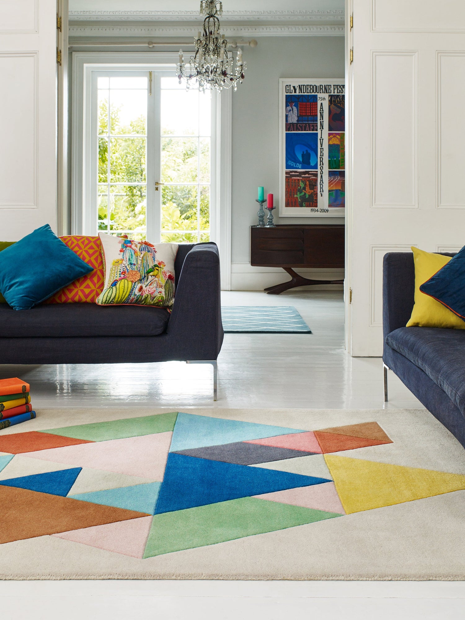  Asiatic Carpets-Asiatic Carpets Reef Handtufted Rug Triangle Multi - 120 x 170cm-Multicoloured 469 