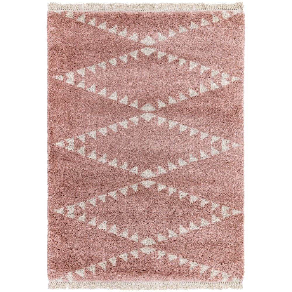  Asiatic Carpets-Asiatic Carpets Rocco Machine Woven Rug PINK - 160 x 230cm-Pink 773 