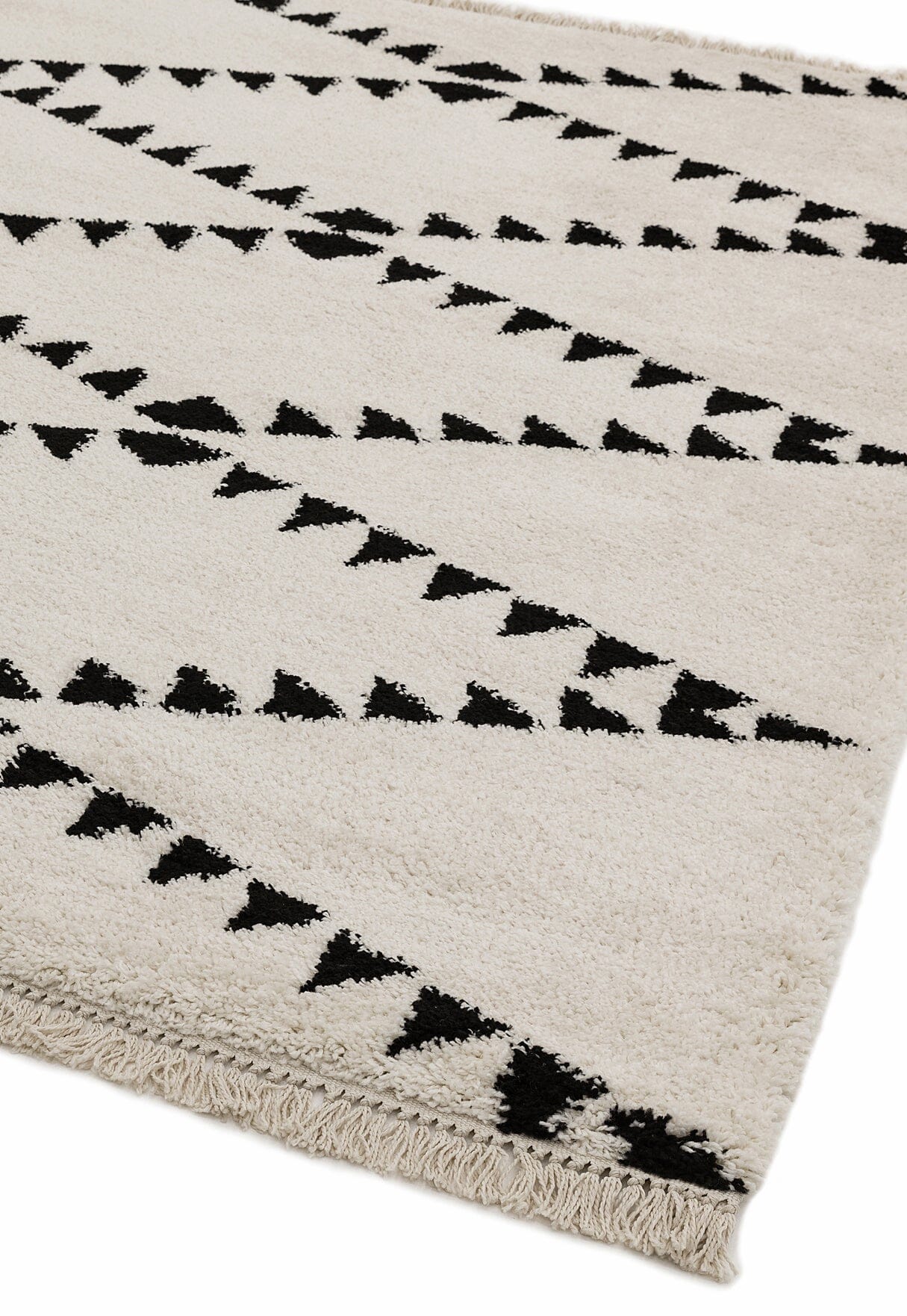  Asiatic Carpets-Asiatic Carpets Rocco Machine Woven Rug CREAM - 160 x 230cm-Black, White 637 