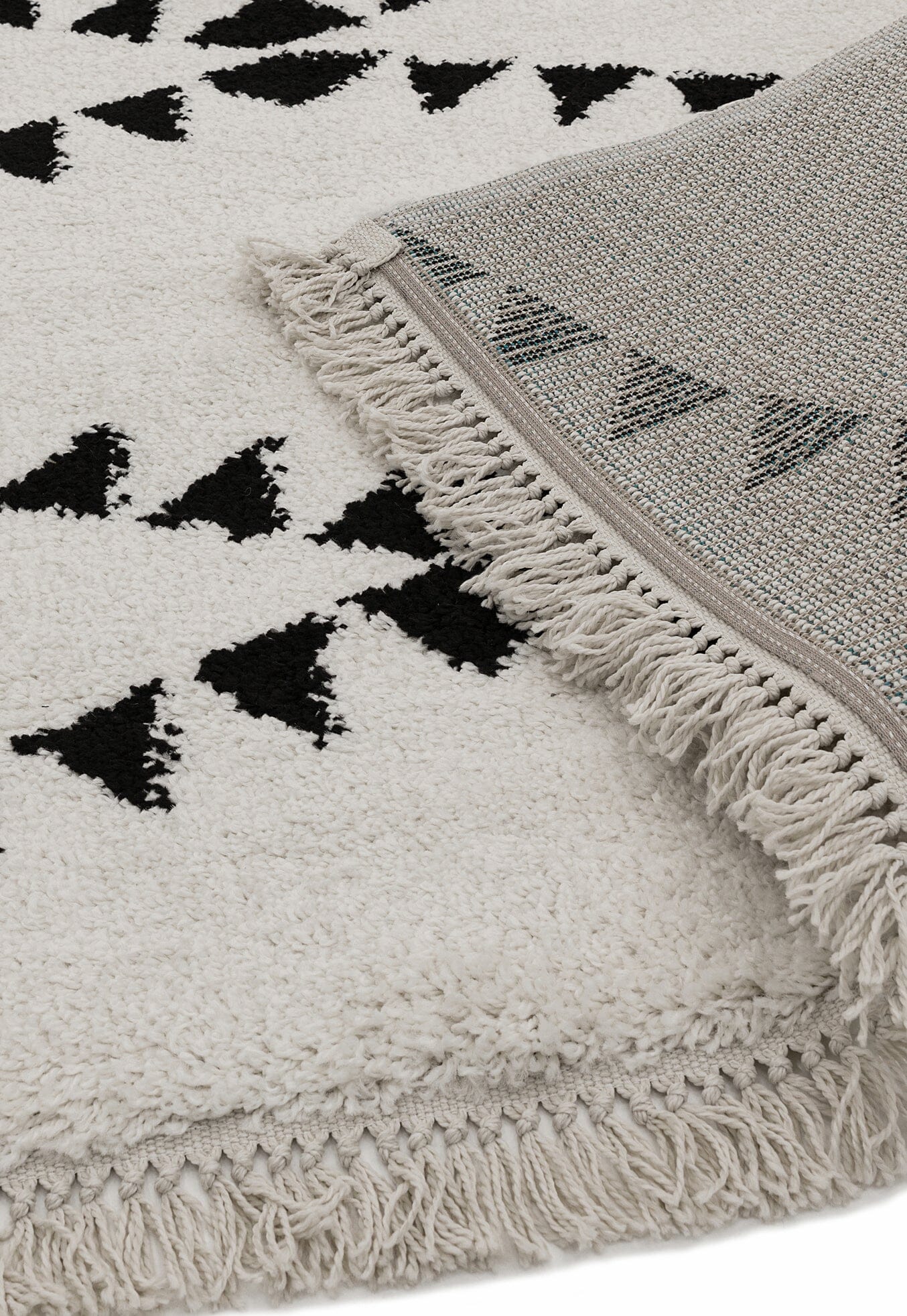  Asiatic Carpets-Asiatic Carpets Rocco Machine Woven Rug CREAM - 160 x 230cm-Black, White 405 