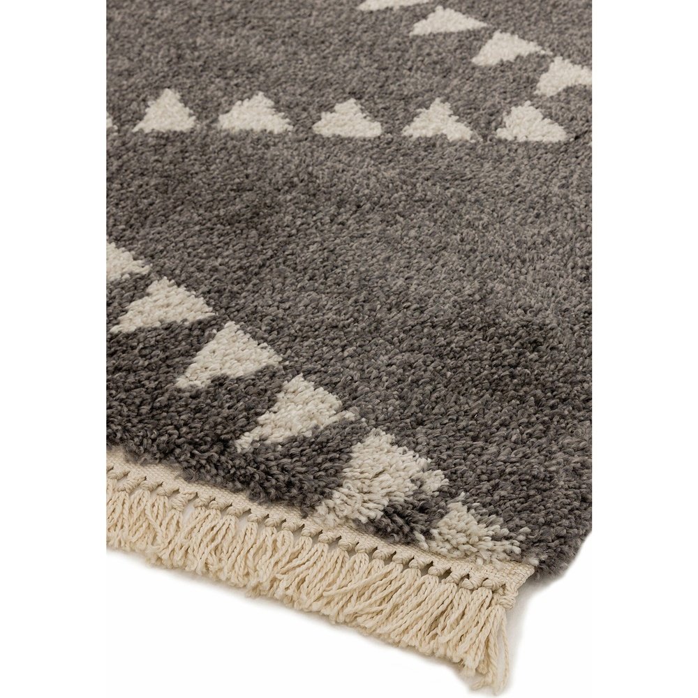  Asiatic Carpets-Asiatic Carpets Rocco Machine Woven Rug CHARCOAL - 200 x 290cm-Grey, Silver 845 