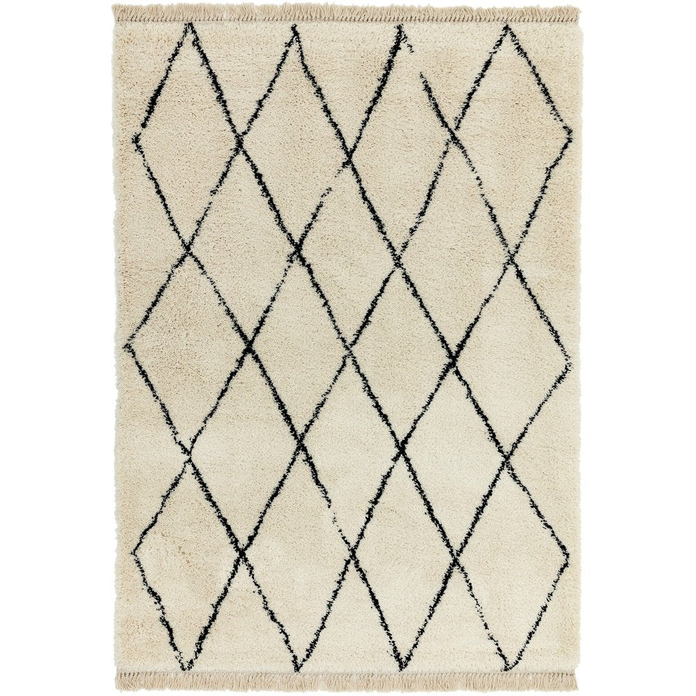 Asiatic Carpets Rocco Machine Woven Rug CREAM DIAMOND - 200 x 290cm