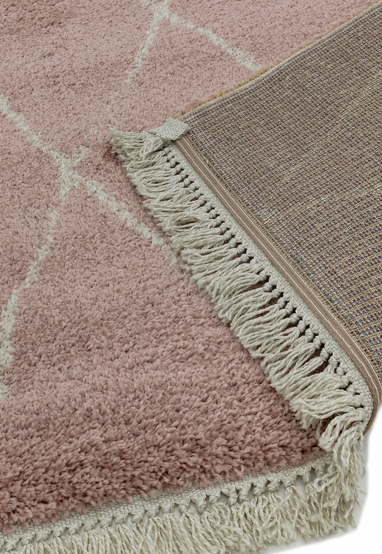  Asiatic Carpets-Asiatic Carpets Rocco Machine Woven Rug PINK DIAMOND - 120 x 170cm-Pink 909 