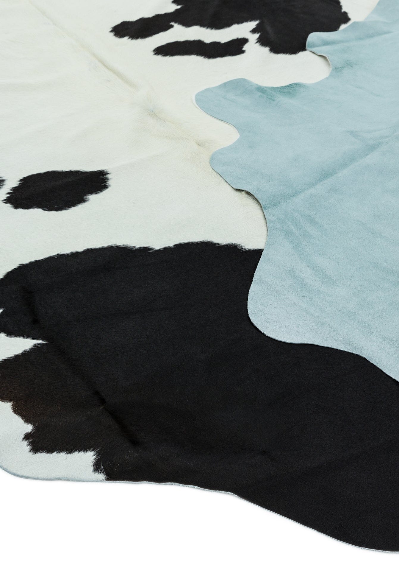  Asiatic Carpets-Asiatic Carpets Rodeo Cowhide Hand Finished Rug Black & White - 100 x 100cm-Black, White 685 