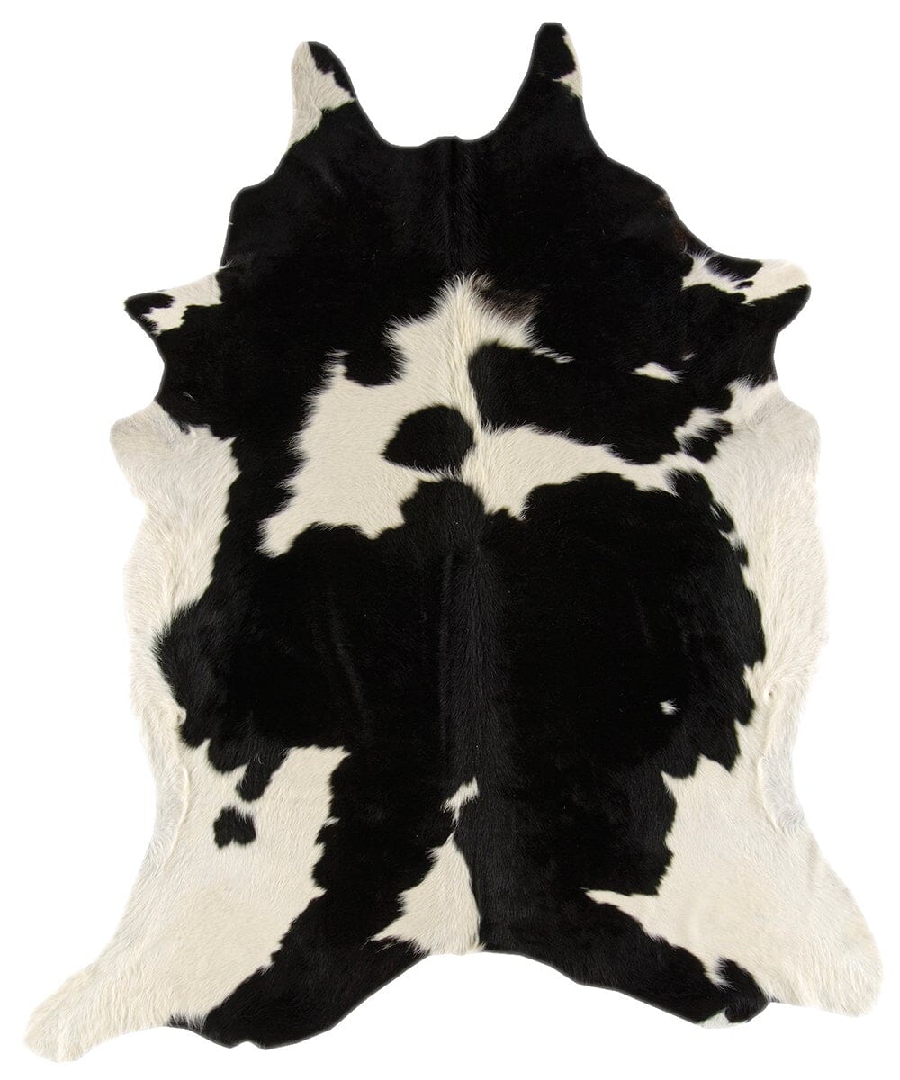  Asiatic Carpets-Asiatic Carpets Rodeo Cowhide Hand Finished Rug Black & White - 100 x 100cm-Black, White 149 
