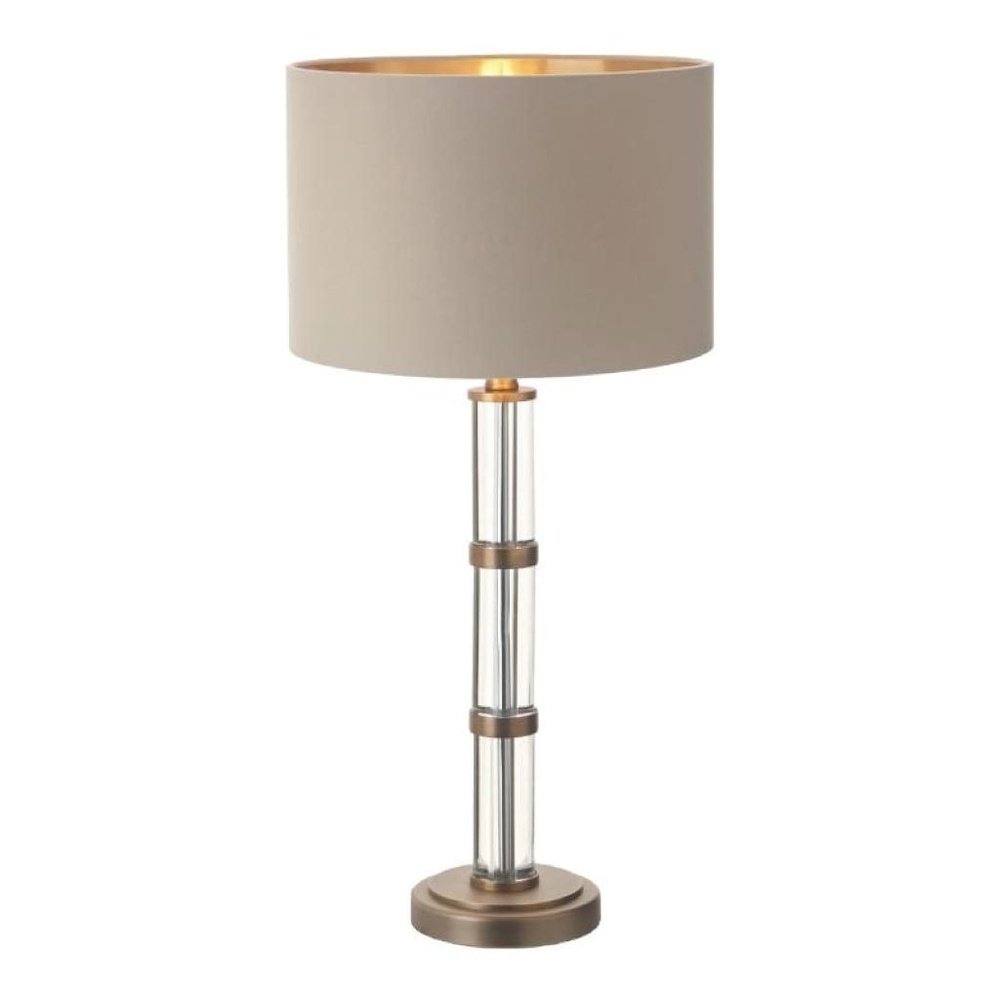 Avebury, antique brass finish, clear crystal table lamp-RVAstley-Olivia's