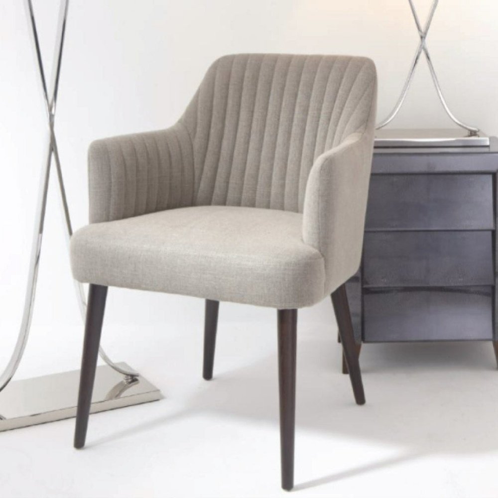RV Astley Blisco Chair In Grey Linen-RVAstley-Olivia's