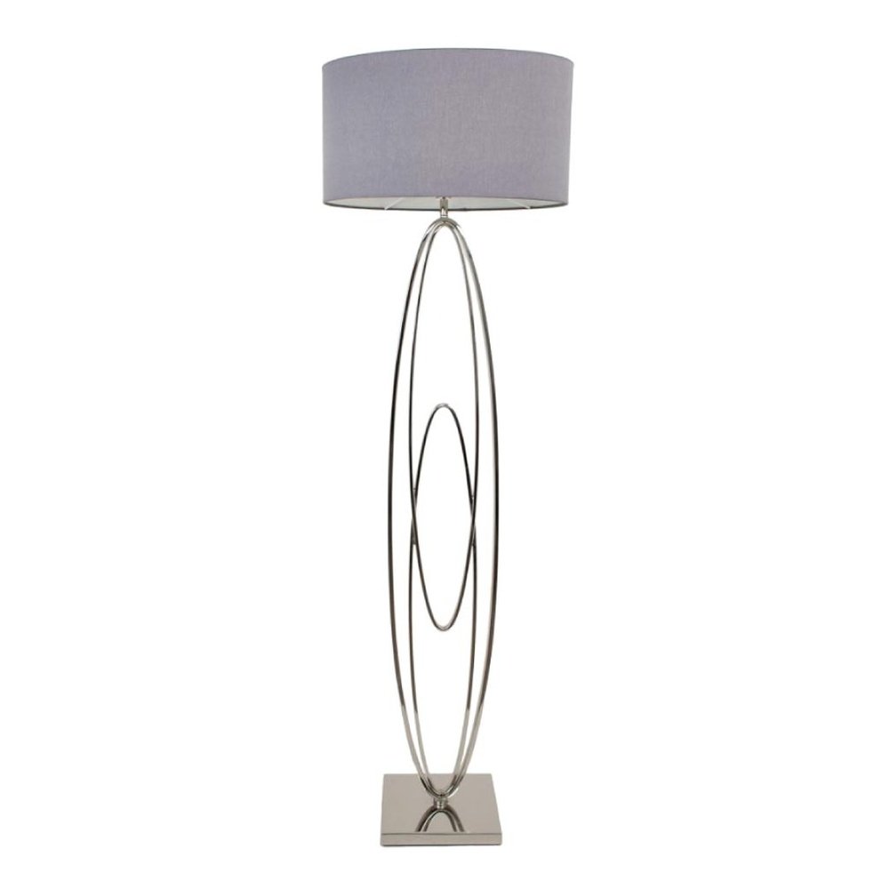 RV Astley Oval Rings Nickel Floor Lamp-RVAstley-Olivia's