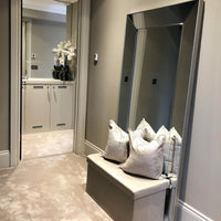 Gallery Interiors Vasto Full Length Floor Mirror in Silver