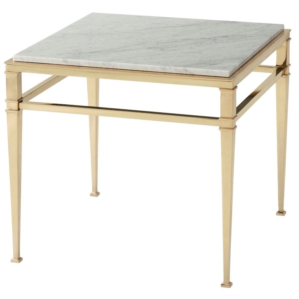 Theodore Alexander Side Table Annalynn in Marble