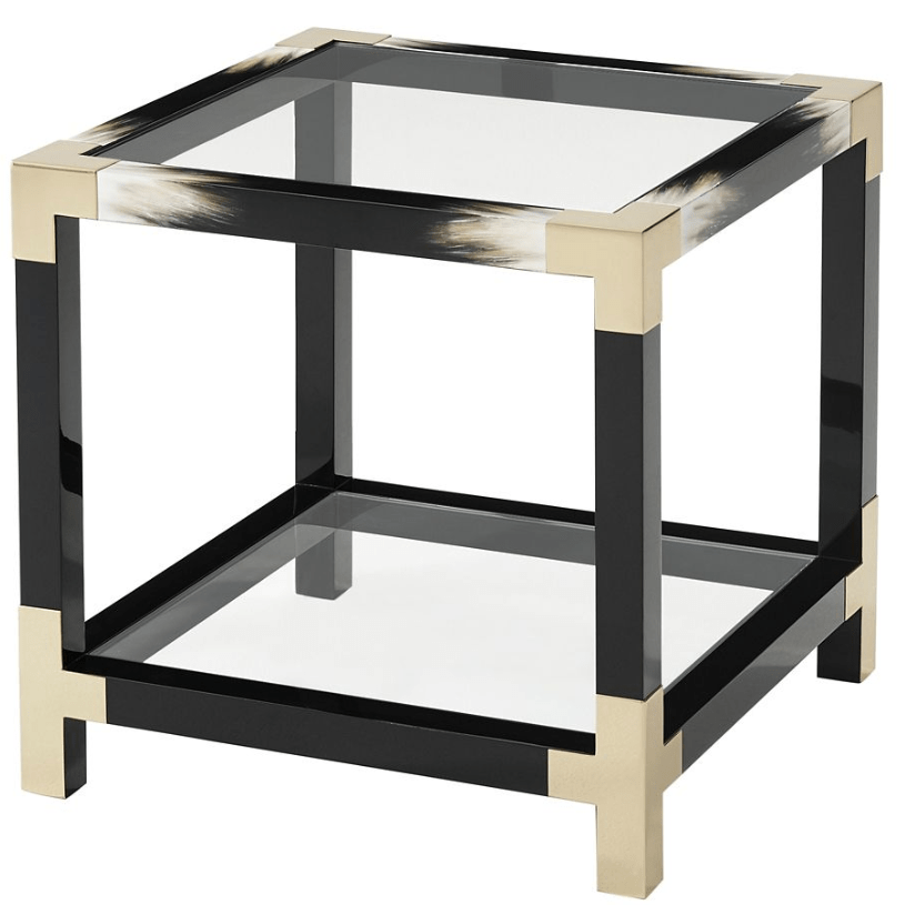 Theodore Alexander Cutting Edge Side Table in Black