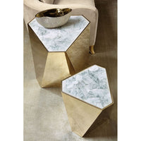 Caracole Signature Debut The Contempo Small Side Table Gold