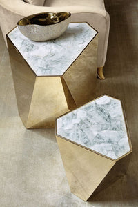 Caracole Signature Debut The Contempo Large Side Table Gold