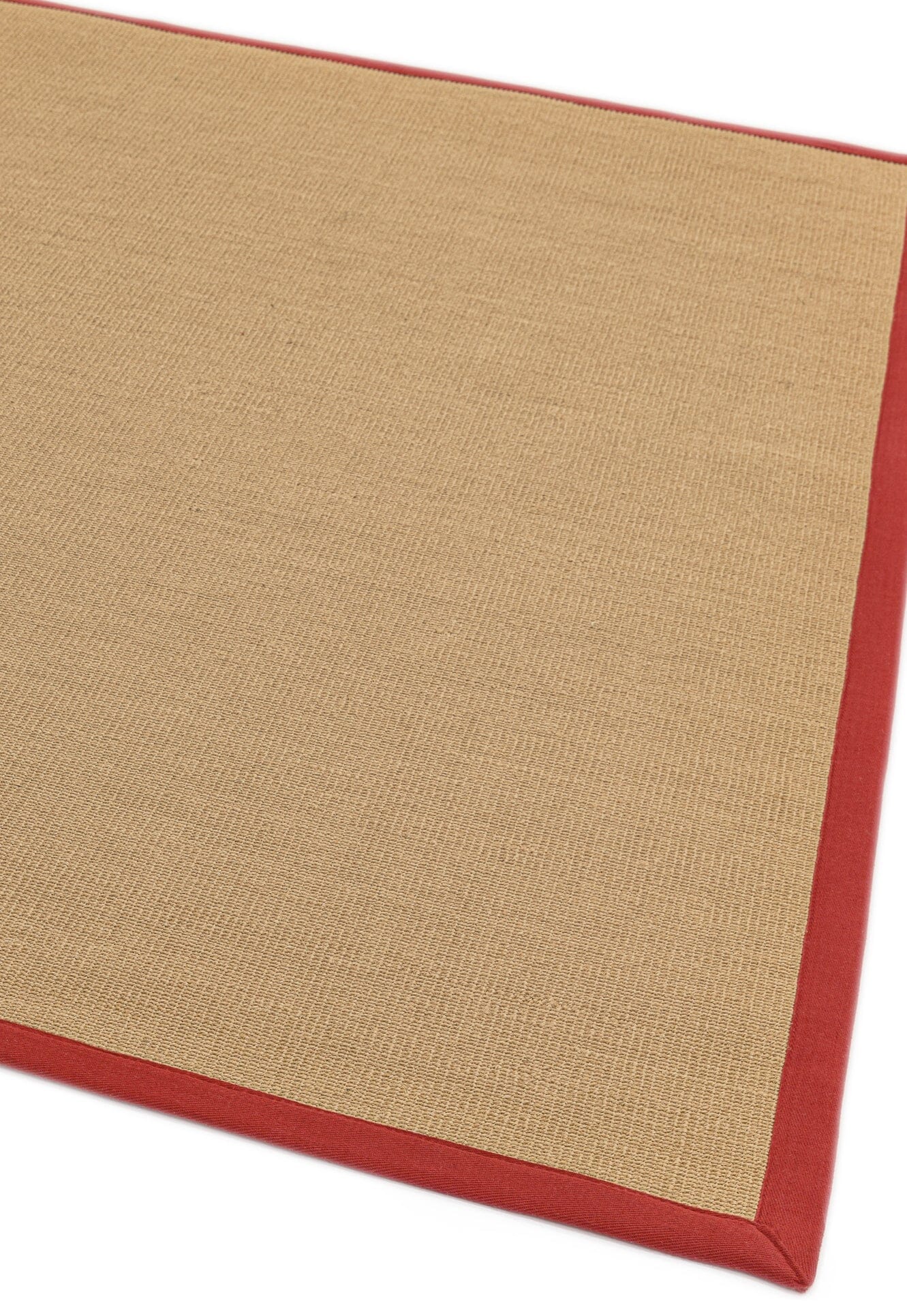  Asiatic Carpets-Asiatic Carpets Sisal Machine Woven Rug Linen/Red - 120 x 180cm-Beige, Natural 805 