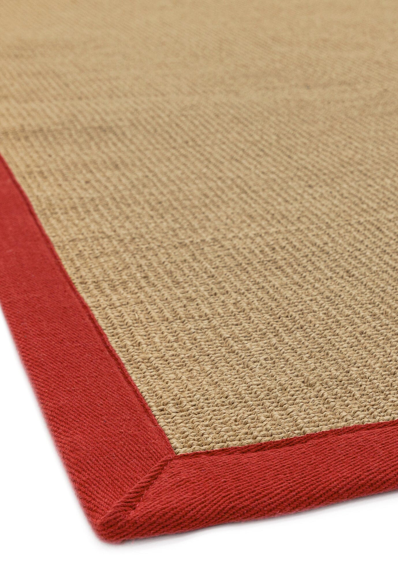 Asiatic Carpets Sisal Machine Woven Rug Linen/Red - 120 x 180cm