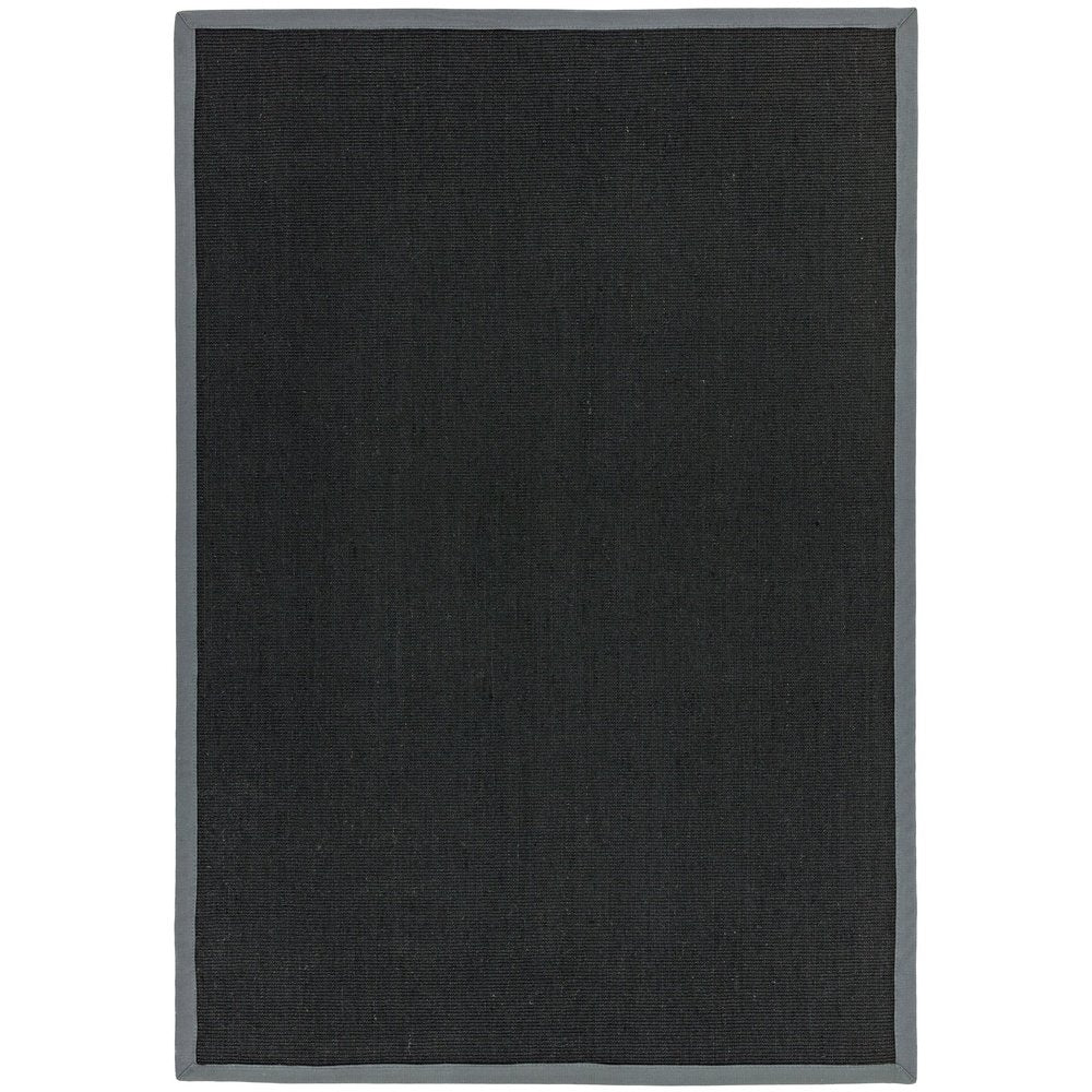  Asiatic Carpets-Asiatic Carpets Sisal Machine Woven Rug Black/Grey - 240 x 340cm-Black 077 