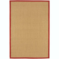 Asiatic Carpets Sisal Machine Woven Rug Linen/Red - 120 x 180cm