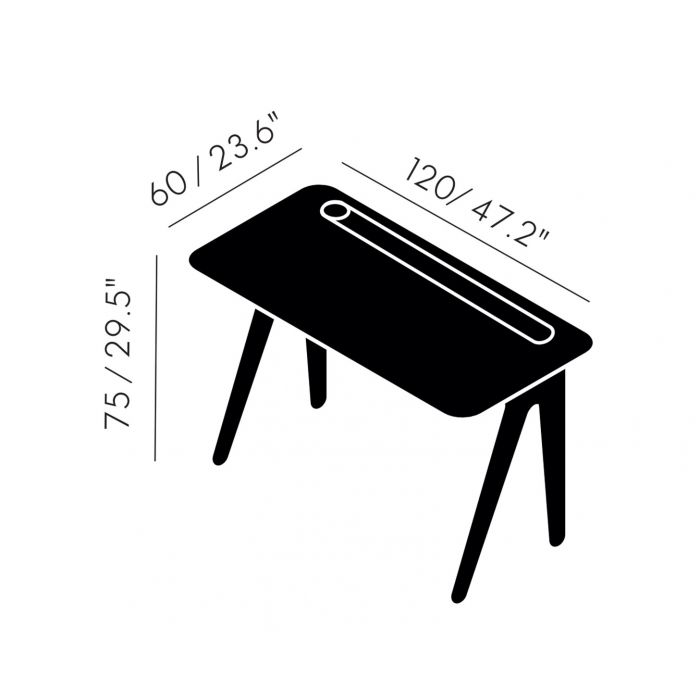 Tom Dixon Slab Desk Fumed