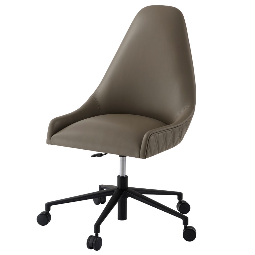  Theodore Alexander-Theodore Alexander Prevail Executive Desk Chair in Leather-Brown 477 