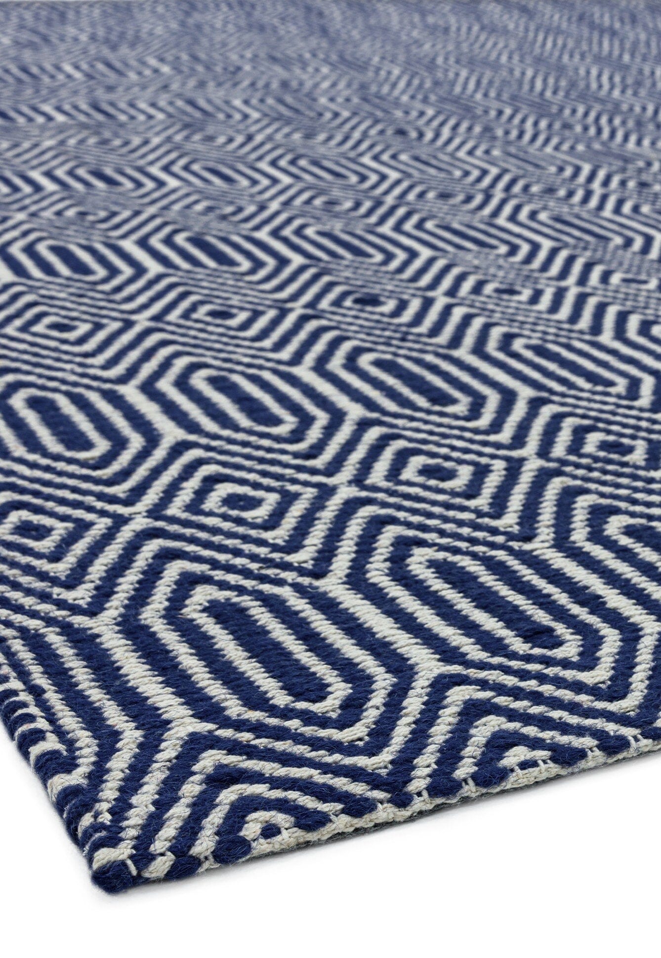  Asiatic Carpets-Asiatic Carpets Sloan Hand Woven Runner Blue - 66 x 200cm-Blue 493 