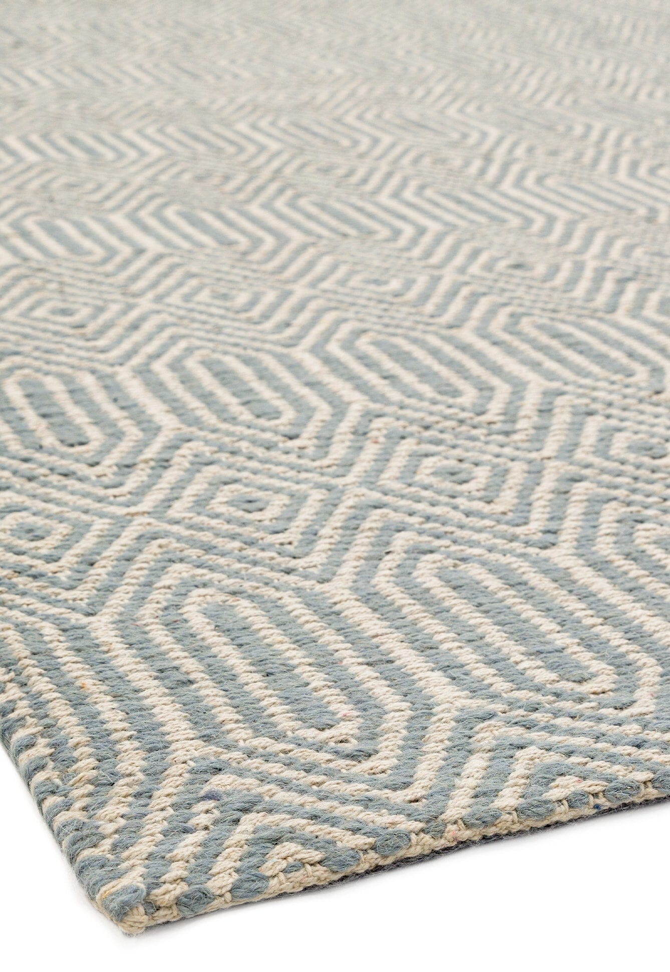  Asiatic Carpets-Asiatic Carpets Sloan Hand Woven Rug Duck Egg - 200 x 300cm-Blue 421 