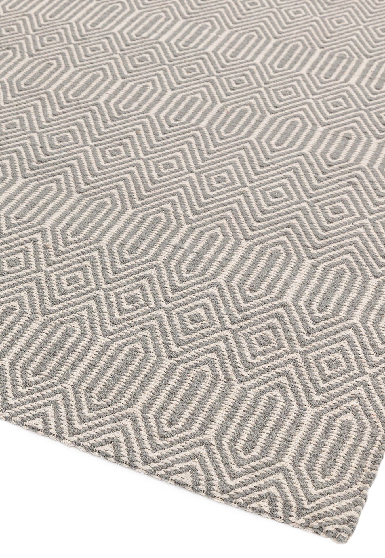 Asiatic Carpets Sloan Hand Woven Rug Silver - 100 x 150cm