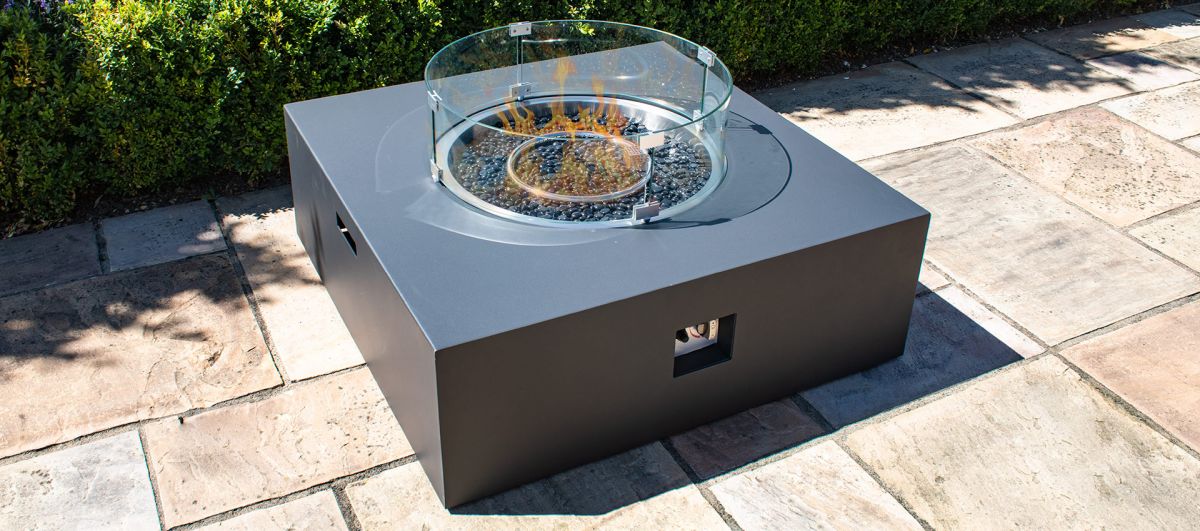 Maze Fire Pit Coffee Table Charcoal