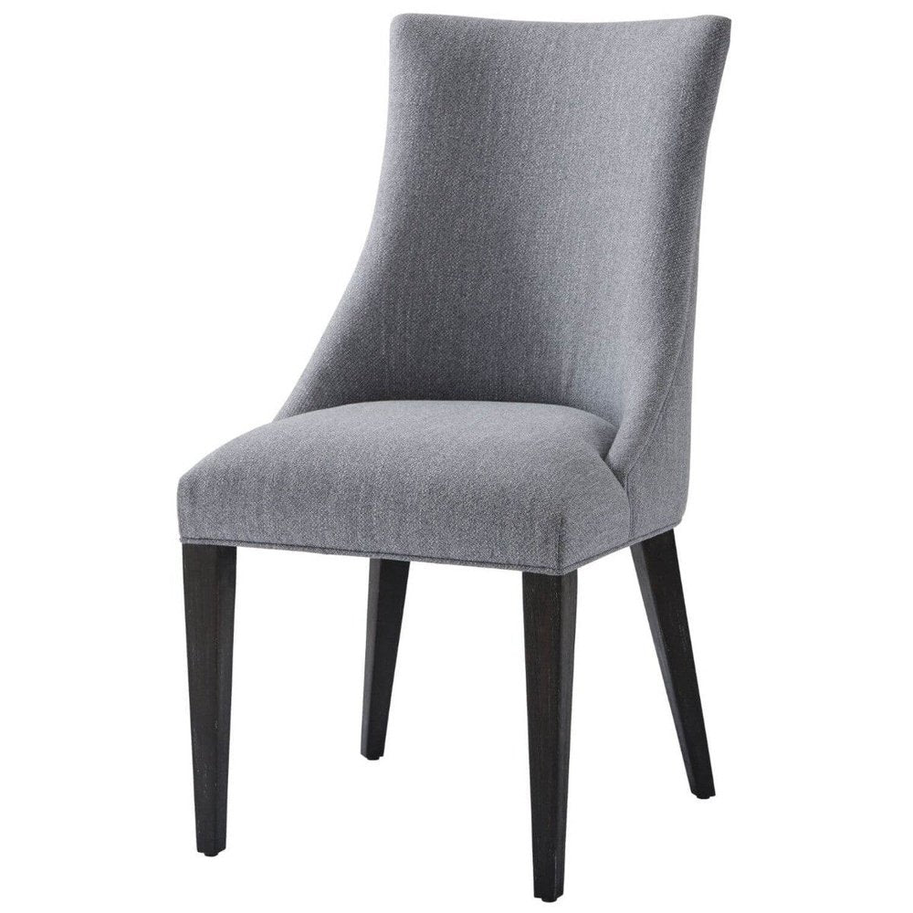  Theodore Alexander-TA Studio Ezra Grey Dining Chair in Kendal Mercury-Grey 621 