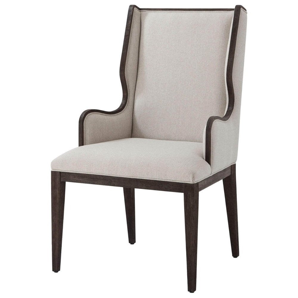 TA Studio Della Dining Chair with Arms in Kendal Linen