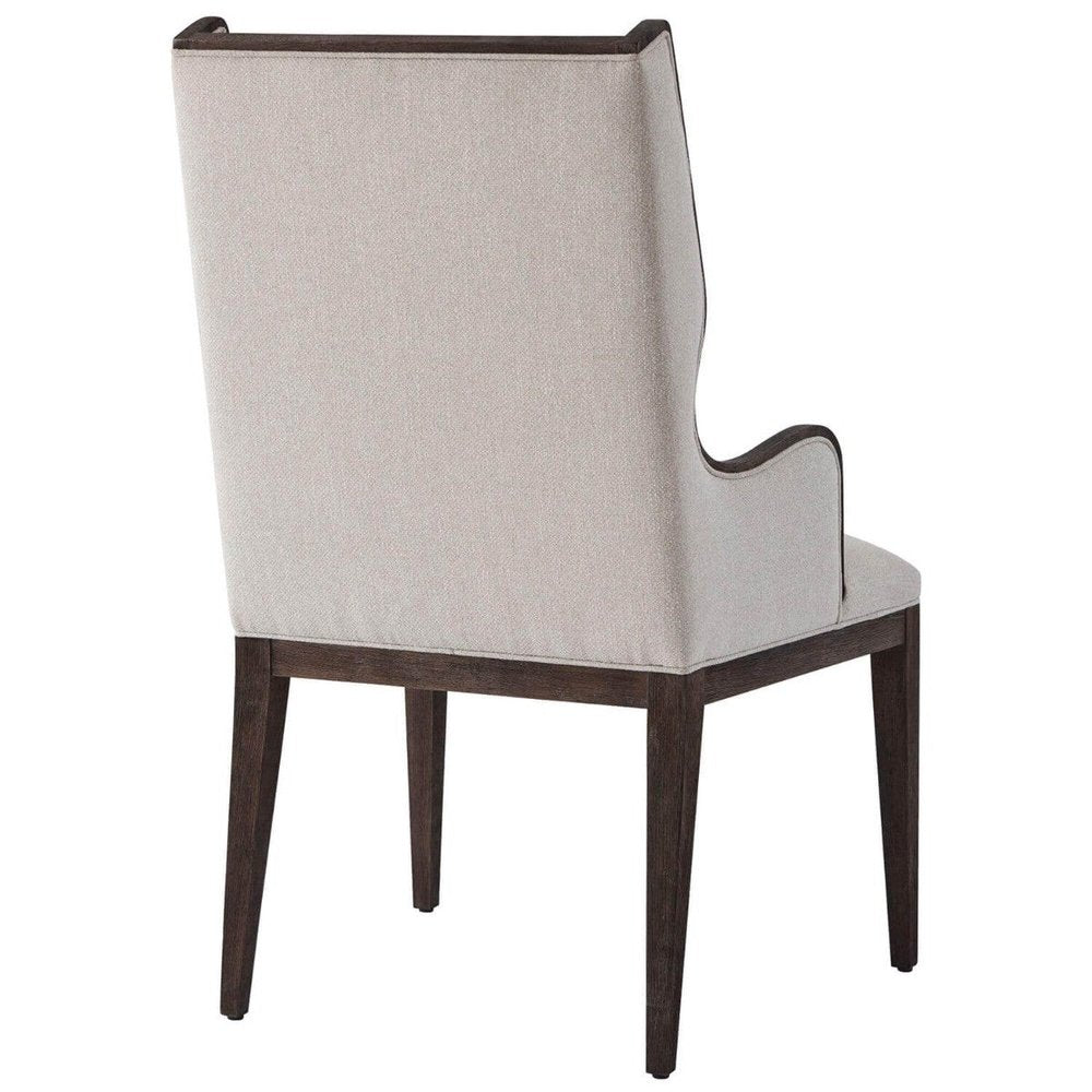 Della Dining Chair with Arms - Kendal Linen Theodore Alexander 2
