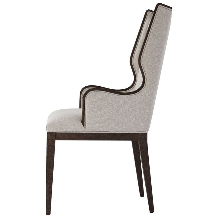 Della Dining Chair with Arms - Kendal Linen Theodore Alexander 3