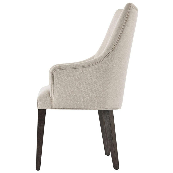 Adele Dining Chair with Arms - Kendal Linen Theodore Alexander 3