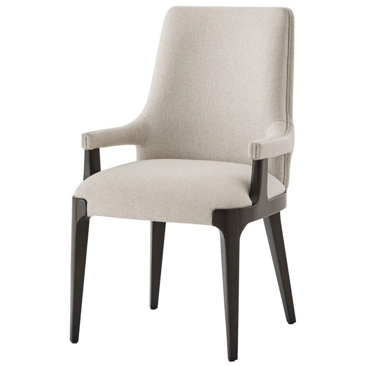Dayton Dining Chair with Arms - Kendal Linen Theodore Alexander 1