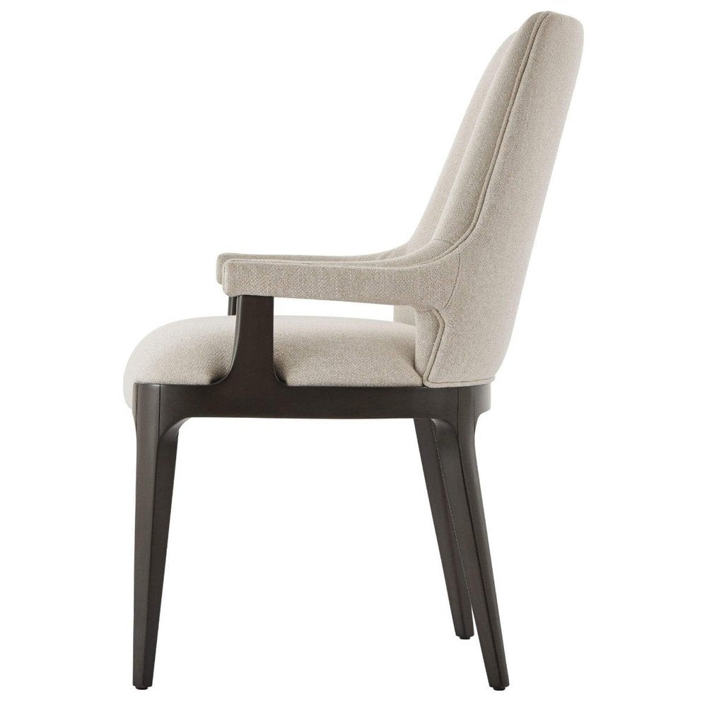 Dayton Dining Chair with Arms - Kendal Linen Theodore Alexander 3