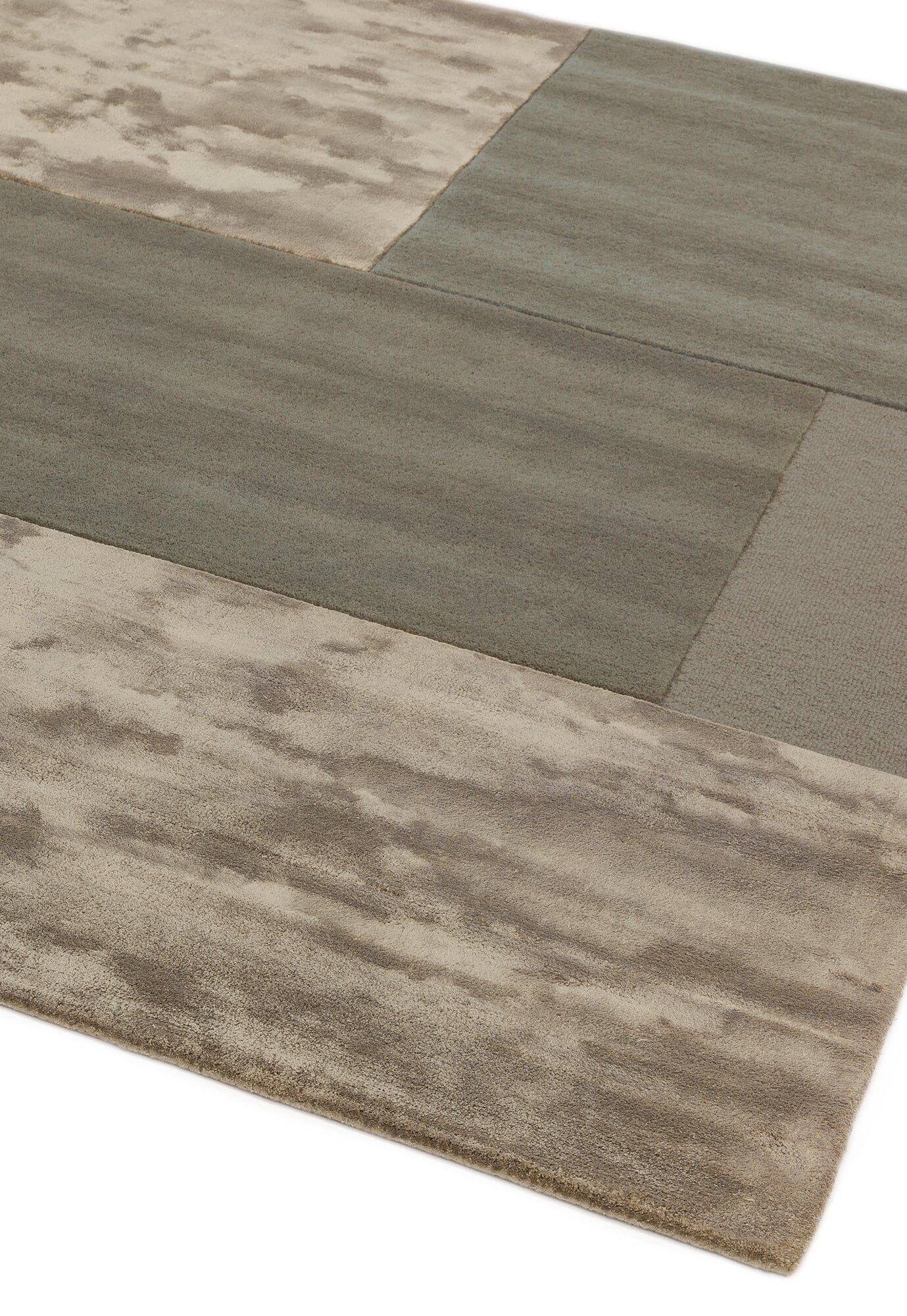  Asiatic Carpets-Asiatic Carpets Tate Tonal Textures Hand Tufted Rug Smoke - 160 x 230cm-Grey, Silver 733 