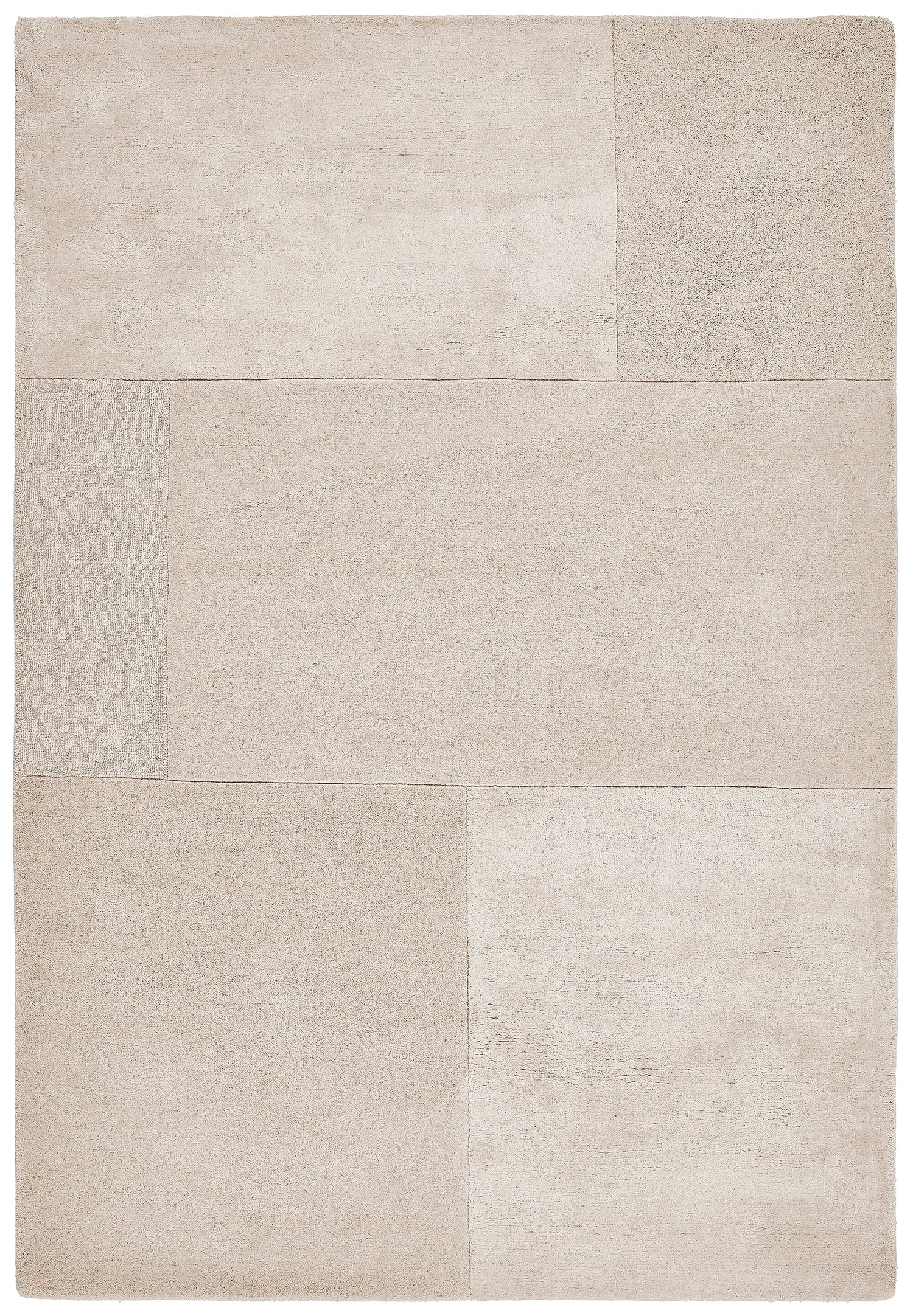  Asiatic Carpets-Asiatic Carpets Tate Tonal Textures Hand Tufted Rug Ivory - 160 x 230cm-Cream, White 005 