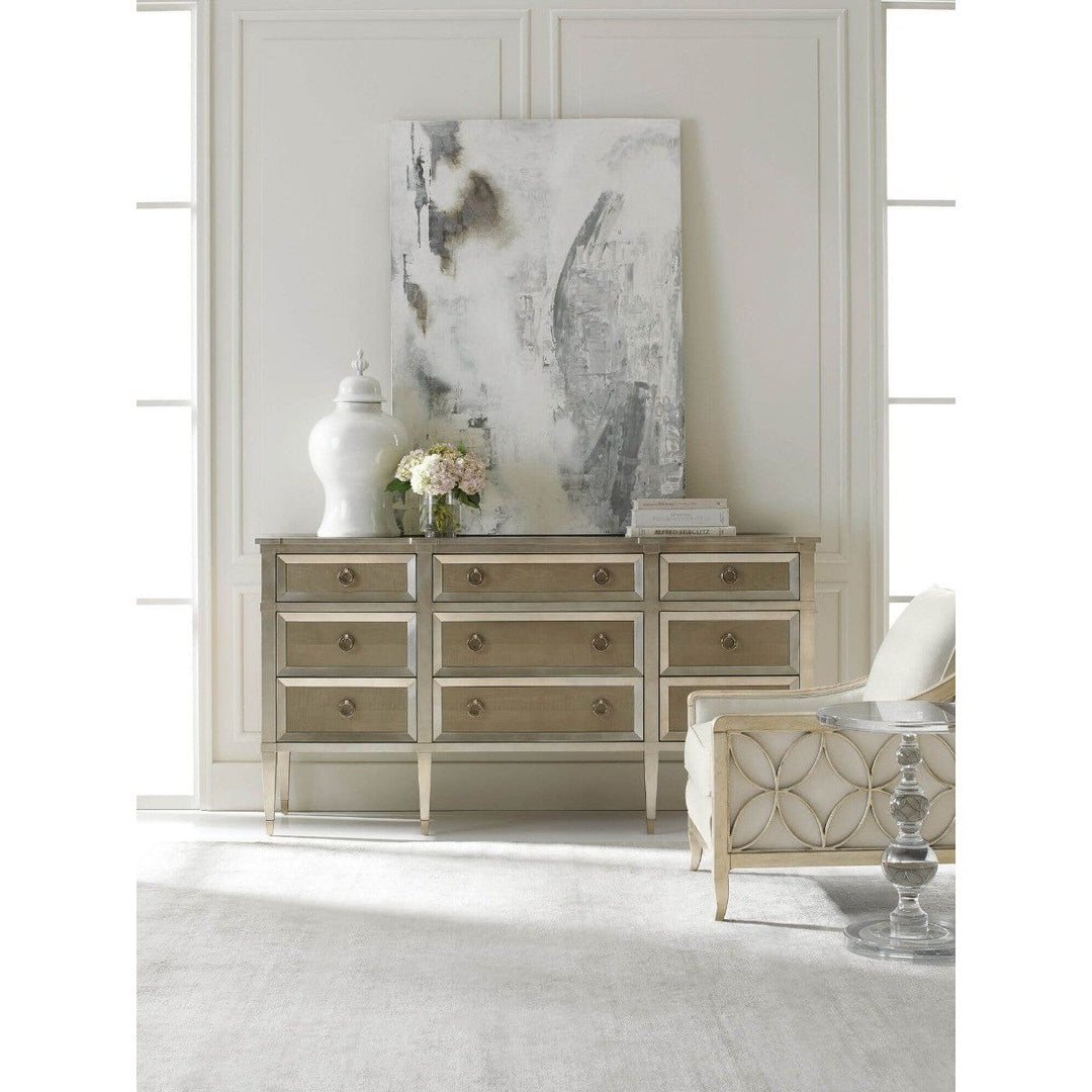 caracole classic dresser Clear To Me Sun Kissed Silver And Pearly White Dresser