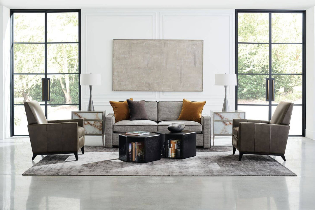 Modern Remix Hexagon Coffee Table - Black Caracole 5