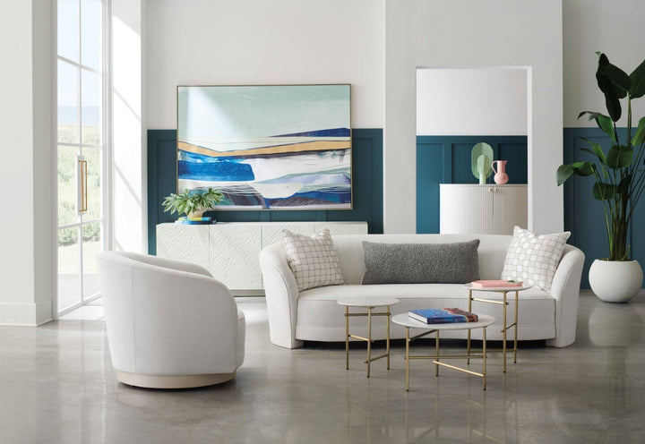 Modern Edge Concentric Round Coffee Table Caracole 3